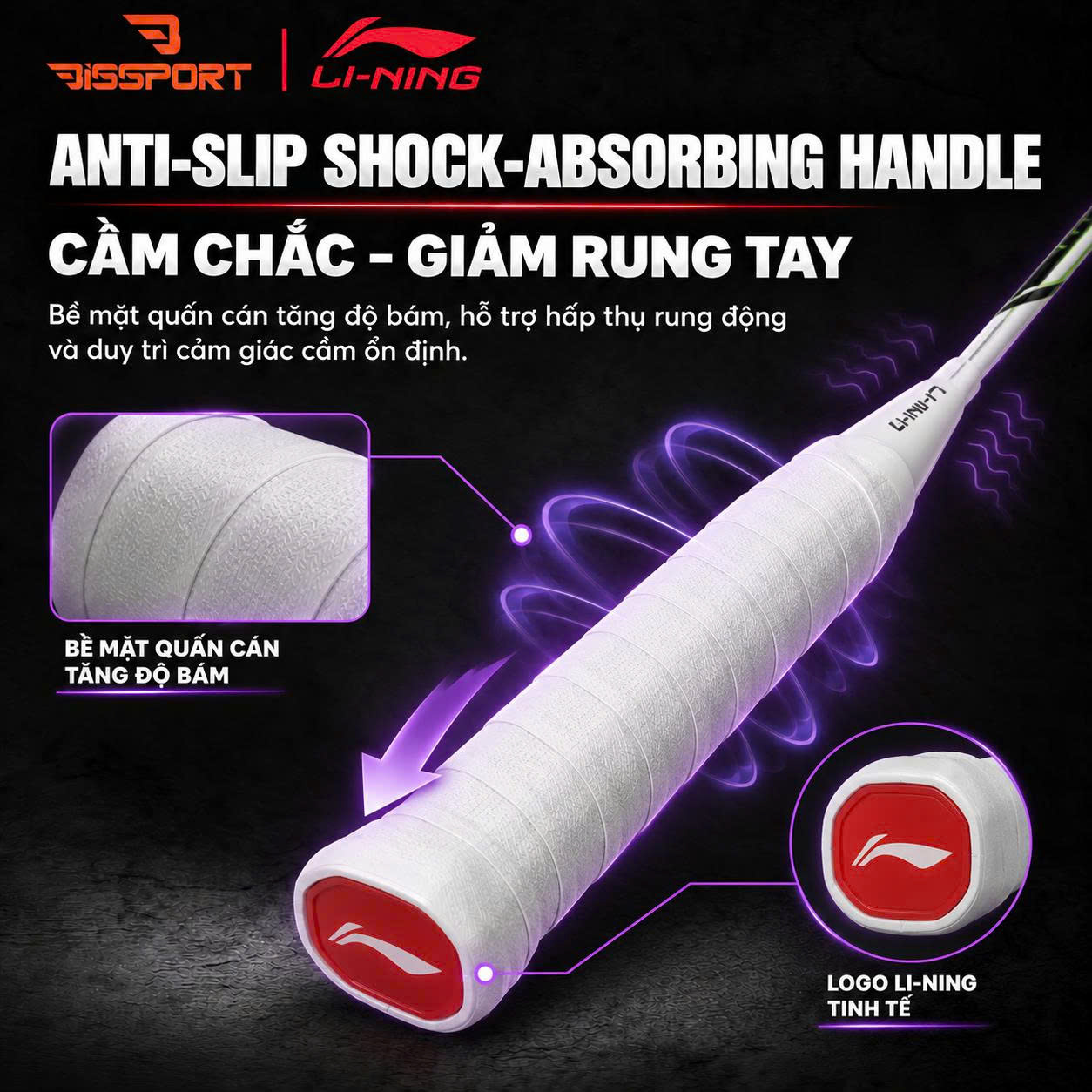 Vợt Cầu Lông Li-Ning Halbertec 1000 Chính Hãng - Kiểm Soát Tốt, Tốc Độ, Linh Hoạt, Chống Rung, Bền Bỉ, Toàn Diện